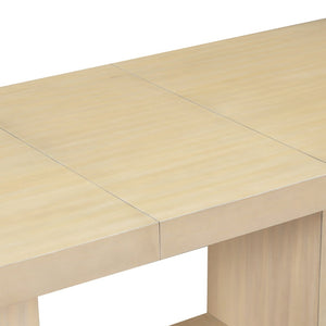 English Elm Topmax Extendable Acacia Wood Pedestal Dining Set with Bench and Upholstered Chairs N717S000054A