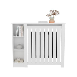 English Elm Radiator Cover Cabinet Slatted Ventilated Enclosure Matte Black Modern Minimalist Decor B070P337155
