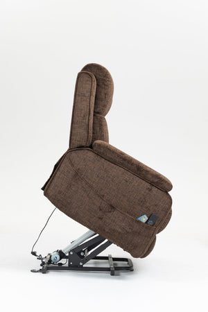 English Elm Oversized Power Lift Recliner with Heat Massage Lay Flat Design and Usb Charging Port Chocolate W547S00081