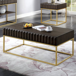English Elm Contemporary Round Mid‑Century Accent Side Table with Tapered Legs, Solid Wood Build and Compact Design Gold,Walnut 52 L x 29 W x 9 H B2741P359662