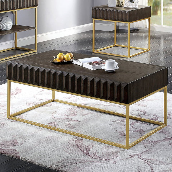 English Elm Contemporary Round Mid‑Century Accent Side Table with Tapered Legs, Solid Wood Build and Compact Design Gold,Walnut 52 L x 29 W x 9 H B2741P359662