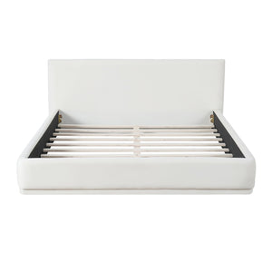 English Elm Christopher Knight Home® - Soft Upholstered Queen Bed – Elegant White Design With Padded Headboard For Ultimate Comfort & Support N769P293477A