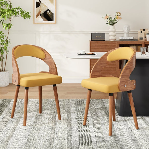 English Elm Swivel Counter Stools Set of 2 Rattan Back Pu Seat Mid Century Wood Frame Kitchen Ginger T3623P433505