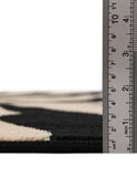 Unique Loom Wildlife Zebra Machine Made Animal Print Rug Ivory, Black/Ivory 7' 10" x 7' 10"