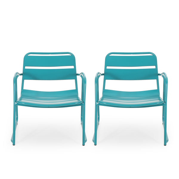 English Elm Christopher Knight Home® - CONRAD Chair with Sleek Iron Frame, Comfortable Curved Seat, Durable Outdoor/Indoor Accent Seating Teal 65197.00T