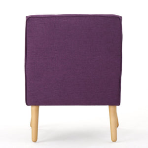 English Elm Arm Chair Tufted Mid-century Accent Seat with Rubberwood Legs for Living Room 60015.00PUR