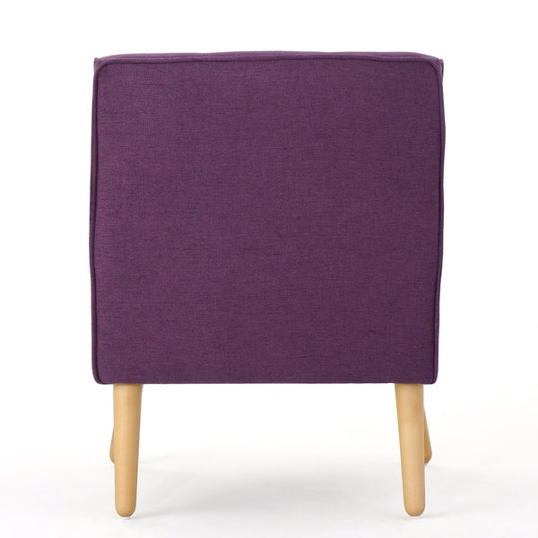 English Elm Arm Chair Tufted Mid-century Accent Seat with Rubberwood Legs for Living Room 60015.00PUR