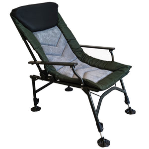 English Elm Camping Lounge Chair - Portable Folding Recliner With Adjustable Backrest For Ultimate Comfort Outdoors P2 W241106336-GIGA
