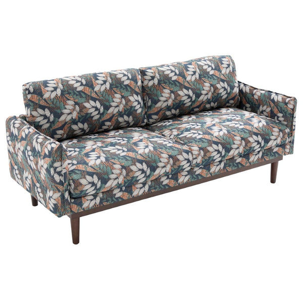 English Elm Modern Chenille Loveseat with Pocket Spring Cushions and Rubberwood Legs for Living Room Green N763P347228F