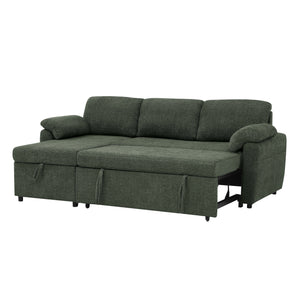 English Elm Convertible Sofa Bed – Versatile 3-In-1 Sectional With Hidden Storage & Plush Comfort For Small Spaces B343S00024