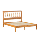 X Spindle Mid-century Modern Solid Wood Full Bed