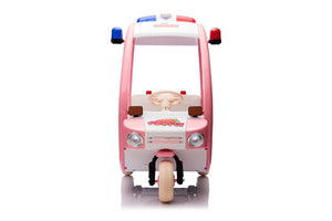 English Elm 12v Kids Police Ride on Car Two Seat Electric Toy with Remote Lights and Bluetooth W1620P271426