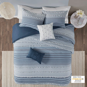 Urban Habitat Calum Modern/Contemporary Cotton Jacquard Duvet Cover Set UH12-2351 Navy