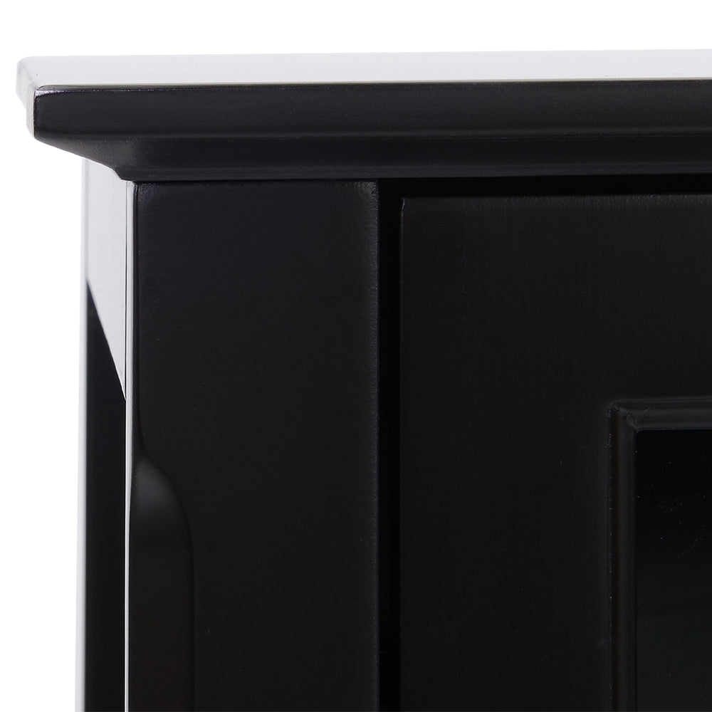 English Elm Homcom Elegant Sideboard Buffet Cabinet With Glass Doors, Adjustable Shelves For Stylish Storage Solutions W2225P229409