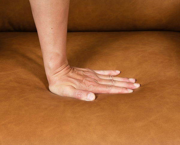 English Elm Brown Psyche Mid-Century Pushback Recliner Linen-Look High Back Channel Detail Tapered Legs 38" B2741P397645