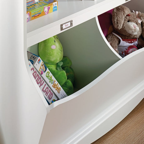 English Elm Bookcase, Engineered wood gray finish with adjustable shelf, compact durable storage for small spaces White B356P354497