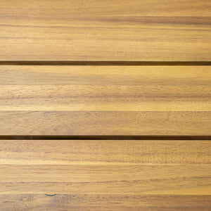 English Elm Christopher Knight Home® - Outdoor Round Top Acacia Wood Dining Table with Slat Drainage, Solid Teak Finish, Stable Circular Base N773P191382T