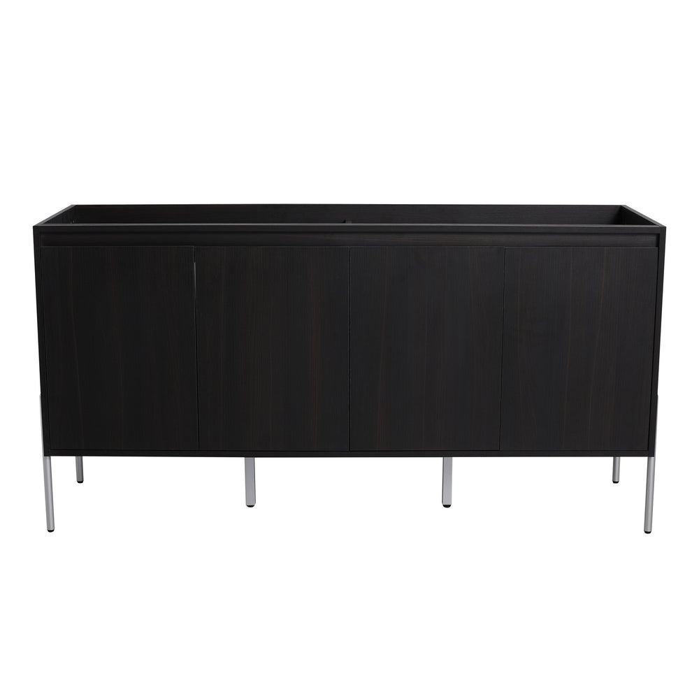 English Elm 60" Modern Freestanding Bathroom Vanity Cabinet with Soft-Close Doors, Ample Storage, KD Package Excluding Sink W1972P243180