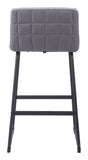 Pago Barstool - Set of 2 Gray 110072 Zuo Modern