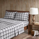 Woolrich Flannel Lodge/Cabin Sheet Set WR20-2047 Grey Plaid