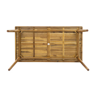 English Elm Christopher Knight Home® - Elko 3-Piece Outdoor Dining Set: Stylish Acacia Wood Table & Teak-Finished Chairs With Cushions ELKOJANI3PCDSETT