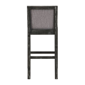 English Elm Christopher Knight Home® - 30.5 Inch Bar Stools Set of 2 with Upholstered Fabric Seats, Rubberwood Frame, 30.5" Height, 300 lb Capacity Black+Grey N780P192217B