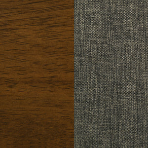 English Elm Marcella Mid-Century Dark Walnut 5-Pc Dining Set with Plush Upholstered Brown Chairs, Sleek Legs B062S00884