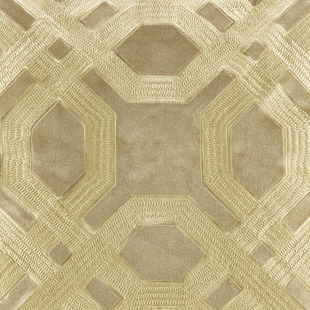 JLA Home Croscill Classics - Square Decor Pillow with Japanese Braiding Pattern, Plush Goose Feather Insert for Luxe Comfort Gold CCL30-0031