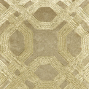 JLA Home Croscill Classics - Square Decor Pillow with Japanese Braiding Pattern, Plush Goose Feather Insert for Luxe Comfort Gold CCL30-0031