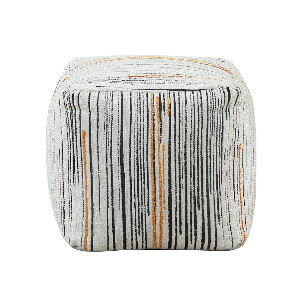 English Elm Modern Square Pouf In Vibrant Jacquard Fabric - Versatile Ottoman, Footstool & Stylish Seating Solution B011P251652