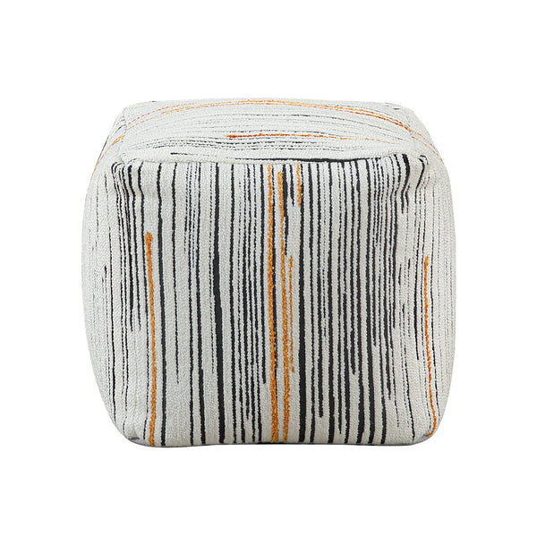 English Elm Modern Square Pouf In Vibrant Jacquard Fabric - Versatile Ottoman, Footstool & Stylish Seating Solution B011P251652