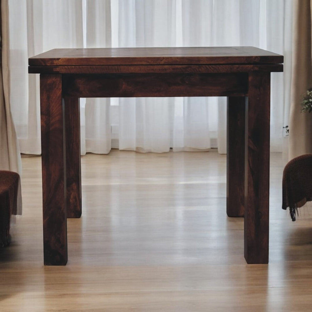 English Elm Solid Mango Wood Open Shelf Coffee Table Nordic Tapered Legs Warm Grain Living Room B182P279258