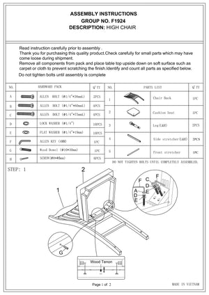 English Elm Dining Solid Wood 6-Piece Set with V-Back Chairs and Bench, Dark Finish, Contemporary Dining Appeal LIGHT GREY 59 L x 59 W x 9 H B011S00974