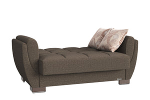 English Elm PrimeNest NimbusFlow Convertible Upholstered Loveseat with Storage, Chenille Comfort, Space-Smart Design Brown B030P281740