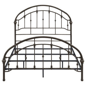English Elm Juneau Dark Bronze Metal Queen Bed Frame with Vintage Charm, Open Slat Design & Sturdy Six-Leg Support B062P331062
