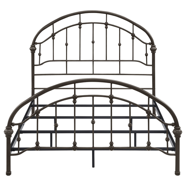 English Elm Juneau Dark Bronze Metal Queen Bed Frame with Vintage Charm, Open Slat Design & Sturdy Six-Leg Support B062P331062