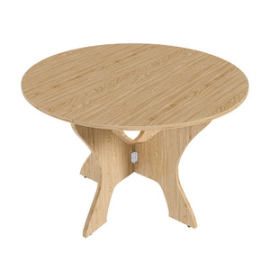 English Elm 43 Inch Foldable Mdf Dining Table with Warm Wood Grain Veneer for Compact Living Ancient Oak W2700P409329