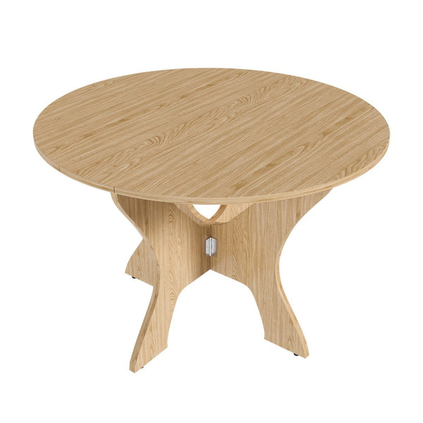 English Elm 43 Inch Foldable Mdf Dining Table with Warm Wood Grain Veneer for Compact Living Ancient Oak W2700P409329