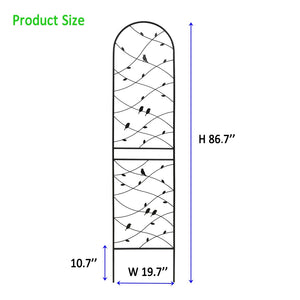 English Elm 4 Pack Powder-coated Metal Garden Trellis Panels Rustproof Climbing Plant Support Outdoor W1586P268069