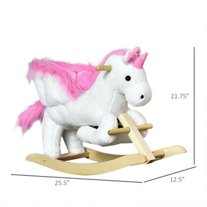 English Elm Walking Horse Ride on Toy Plush Pedal Pony with Wheels for Kids Ages 3 to 8 T3971P442192