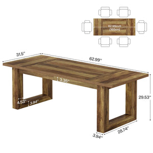 English Elm Sturdy Two-tier Computer Desk with File Cabinet and Monitor Riser for Home Office Brown T3971P453720