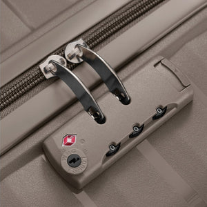 English Elm Premium Polypropylene Hard Shell Luggage Set Three Piece with Tsa Locks Spinner Wheels Light Brown N726P460073A