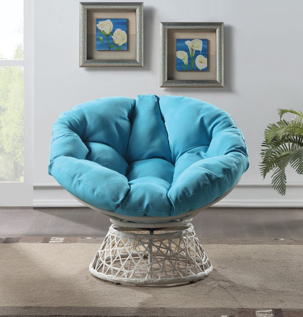 OSP Home Furnishings Papasan Chair Blue