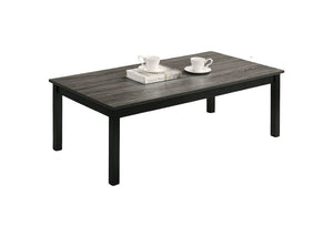 English Elm Gray 3pc Contemporary Coffee & End Table Set with Faux Marble Gray Wood Tops Solid Wooden Legs Stylish Living Room Furniture B2741P391797