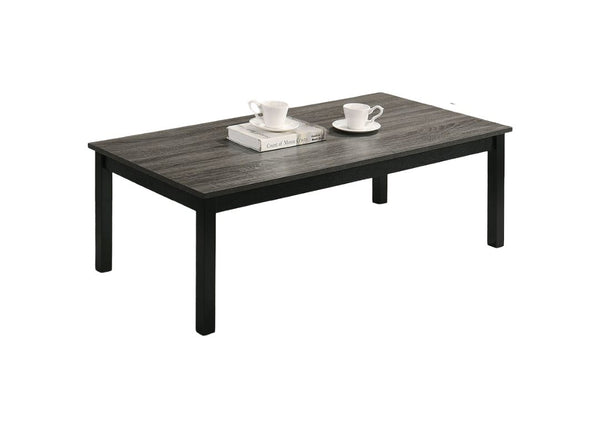 English Elm Gray 3pc Contemporary Coffee & End Table Set with Faux Marble Gray Wood Tops Solid Wooden Legs Stylish Living Room Furniture B2741P391797