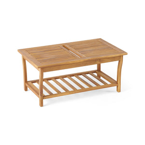 English Elm Christopher Knight Home® - CAYDON Brown Acacia 2 Club Chairs & Table Set – Weather-Resistant Slat Design, Modern Curved Frames 56817.00SET
