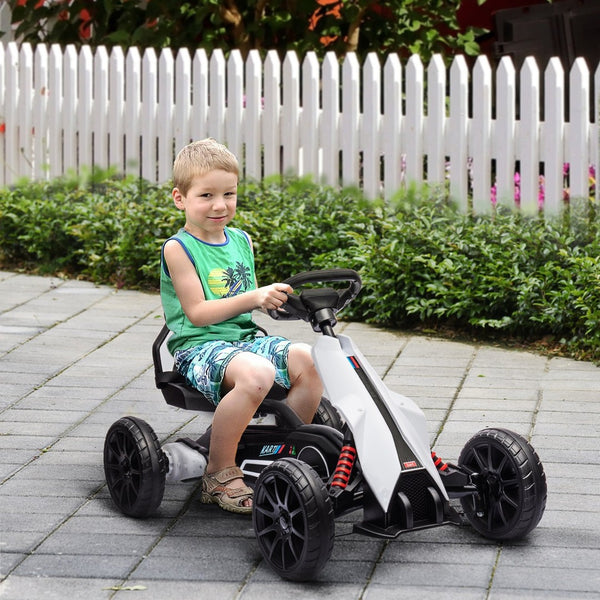 English Elm Aosom Kids Pedal Go Kart Sporty Ride on with Adjustable Seat and Eva Wheels W2225P229685