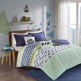 Urban Habitat Kids Finn Casual Shark Cotton Comforter Set UHK10-0037 Green / Navy