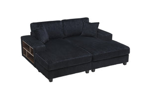 English Elm Convertible Corduroy Sleeper Sofa Chair - Oversized Modern Lounge, Plush Comfort For Guests & Home W1793S00034