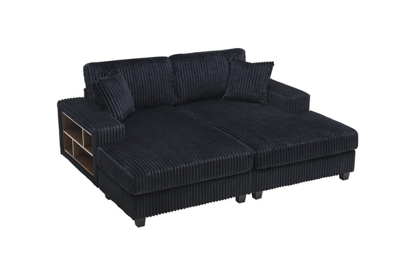 English Elm Convertible Corduroy Sleeper Sofa Chair - Oversized Modern Lounge, Plush Comfort For Guests & Home W1793S00034